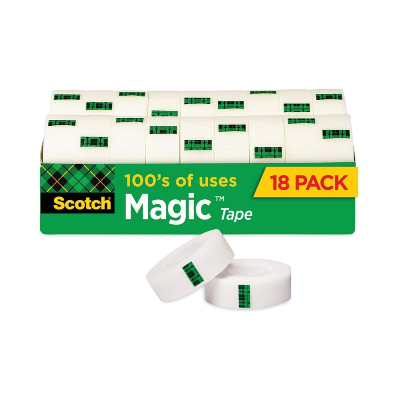 Scotch Magic 0.75 in. x 83.33 ft. 1 in. Core Tape Cabinet Pack - Clear (18/Pack)